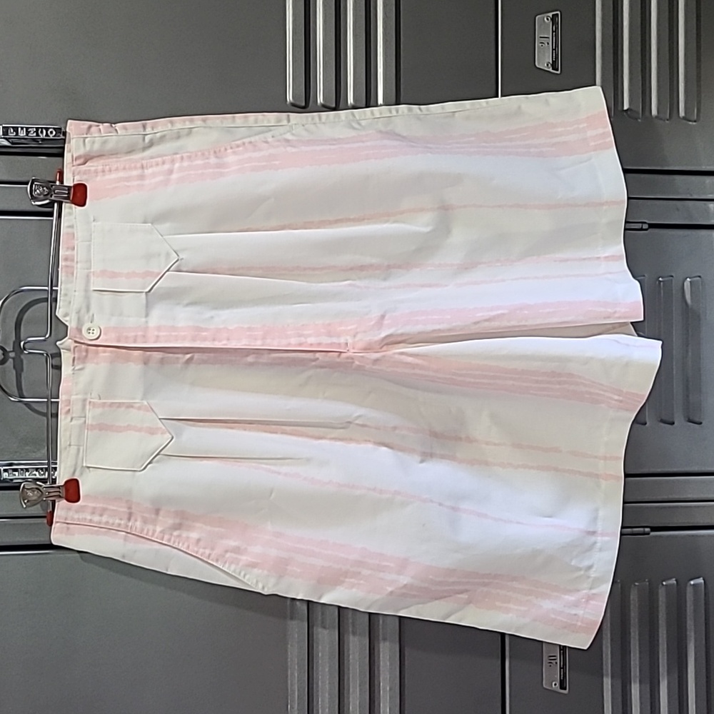 Vintage Honors JRS Pink and White Striped High Waisted Shorts Size 11